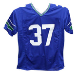 Shaun Alexander Autographed/Signed Pro Style blue jersey Beckett 41013