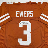 Autographed/Signed Quinn Ewers Texas Orange College Football Jersey Beckett COA