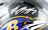 Rashod Bateman Autographed Ravens F/S Speed Helmet - Beckett W Hologram