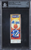 Shaquille O'Neal Signed 1993 Magic Vs Celtics Ticket EX-MT 6 Auto 10 BAS Slabbed