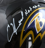 Ed Reed Autographed Ravens F/S Speed Authentic Helmet w/HOF - Beckett W Hologram