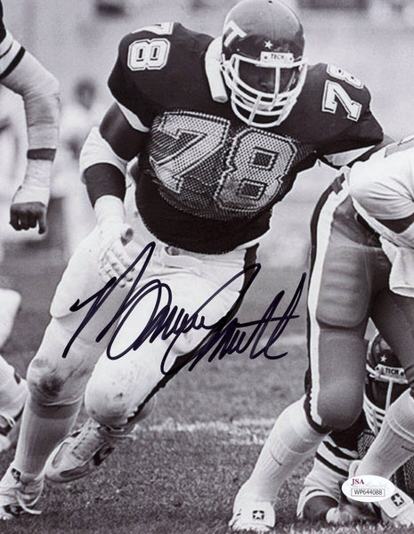 BRUCE SMITH AUTOGRAPHED SIGNED VIRGINIA TECH HOKIES 8x10 PHOTO JSA