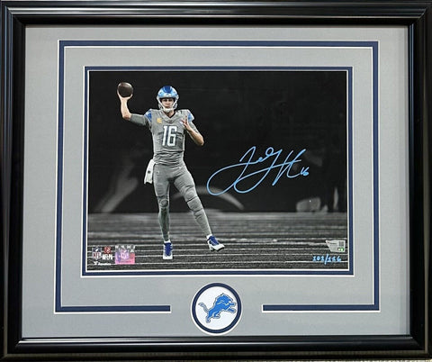 Jared Goff Signed 11x14 Framed Spotlight Photo LE Autograph Lions Fanatics COA