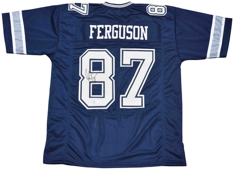 JAKE FERGUSON SIGNED AUTOGRAPHED DALLAS COWBOYS #87 NAVY JERSEY BECKETT