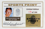 Red Schoendienst Signed Thumbprint Baseball LE #'d/200 w/ Display Case BAS