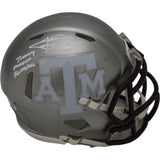 Johnny Manziel Autographed Texas A&M Flash Mini Helmet JFF Beckett 46625