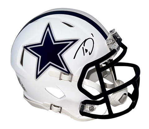 TREVON DIGGS AUTOGRAPHED SIGNED DALLAS COWBOYS FLAT WHITE MINI HELMET BECKETT