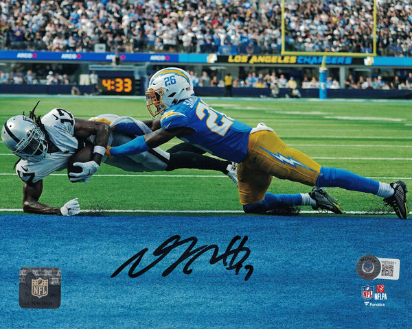 Davante Adams Autographed/Signed Las Vegas Raiders 8x10 Photo Beckett 38668