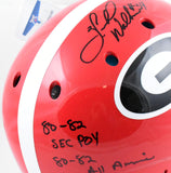 Herschel Walker Autographed Georgia F/S Authentic Stats Helmet-Beckett W