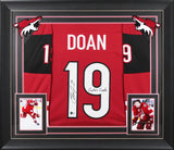 Shane Doan "Captain Coyote" Signed Maroon Pro Style Framed Jersey BAS Witnessed