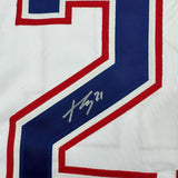 Framed Autographed/Signed Kaiden Guhle 35x39 Montreal White Jersey JSA COA