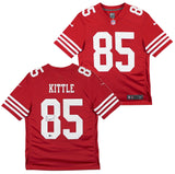 49ers George Kittle Authentic Signed Red Nike Limited Jersey BAS Witnessed