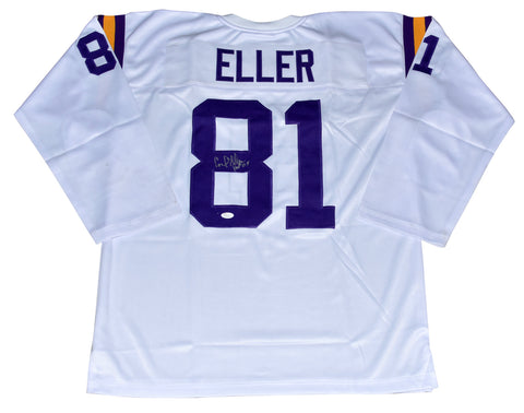 CARL ELLER SIGNED MINNESOTA VIKINGS #81 WHITE THROWBACK JERSEY JSA