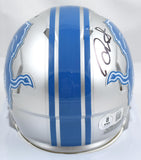 David Montgomery Autographed Detroit Lions Speed Mini Helmet-Beckett W Hologram