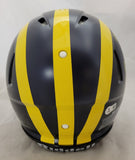 JJ McCARTHY SIGNED MICHIGAN SPEED AUTHENTIC HELMET WITH CHAMPS INSC. BECKETT QR