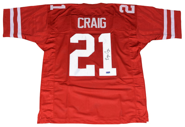 ROGER CRAIG AUTOGRAPHED SIGNED NEBRASKA CORNHUSKERS #21 RED JERSEY COA