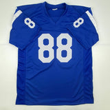 Autographed/Signed MARVIN HARRISON Indianapolis Blue Football Jersey JSA COA