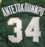 GIANNIS ANTETOKOUNMPO SIGNED PRO STYLE XL "GREEK FREAK" CUSTOM JERSEY JSA HOLO