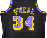 LAKERS SHAQUILLE O'NEAL AUTOGRAPHED M&N 1996-97 HWC JERSEY XL BECKETT 235511