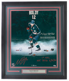 Matt Boldy Signed Framed 16x20 Wild First Hat Trick Photo Inscribed Fanatics