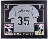 Frank Thomas Signed White Sox 35x43 Custom Framed Jersey Inscribed 93-94 AL MVP