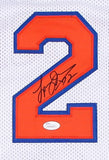 Larry Johnson Signed New York Knicks Jersey (JSA COA) #1 Overall Draft Pick 1991