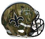 Rashid Shaheed Autographed Saints Camo Authentic Speed Helmet Beckett