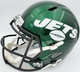 ZACH WILSON AUTOGRAPHED JETS GREEN FULL SIZE SPEED HELMET BECKETT QR 194726