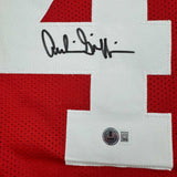 Framed Autographed/Signed Archie Griffin 35x39 Ohio State Jersey Beckett BAS COA