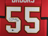 DERRICK BROOKS (Buccaneers red TOWER) Signed Autographed Framed Jersey Beckett