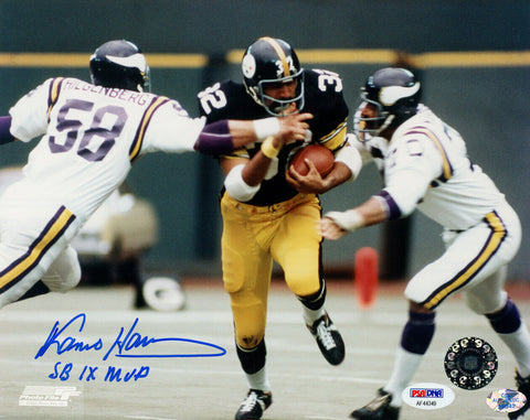 Franco Harris Autographed Pittsburgh Steelers 8x10 Photo SB MVP PSA 48585