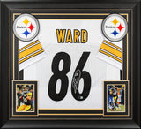 Hines Ward Authentic Signed White Pro Style Framed Jersey BAS Witnessed