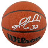 Jazz Karl Malone Authentic Signed Wilson Basketball Autographed BAS Witnessed