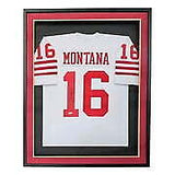 Joe Montana San Francisco Signed Framed White Football Jersey JSA