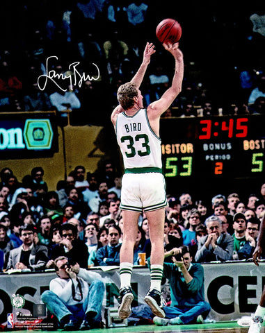 LARRY BIRD AUTOGRAPHED SIGNED 16X20 PHOTO BOSTON CELTICS JSA STOCK #230030