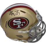 Christian McCaffrey Signed San Francisco 49ers Mini Helmet Slate FAN 46055