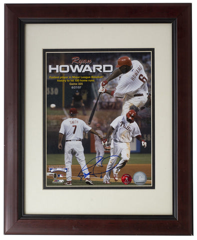 Ryan Howard Philadelphia Phillies Signed Framed 8x10 Photo Ryan Howard COA