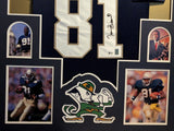 FRAMED NOTRE DAME FIGHTING IRISH TIM BROWN AUTOGRAPHED JERSEY BECKETT COA