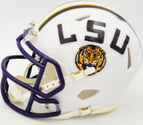 ODELL BECKHAM JR. AUTOGRAPHED LSU WHITE SPEED MINI HELMET BECKETT WITNESS 235090