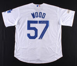 Alex Wood Signed Dodgers 2017 Postseason Jersey Inscribed "2017 NL Champs" (PSA)