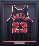 Bulls Michael Jordan Autographed Framed Champion Jersey Beckett & UDA BAF65125