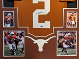 FRAMED TEXAS LONGHORNS ROSCHON JOHNSON AUTOGRAPH SIGNED JERSEY BECKETT HOLO