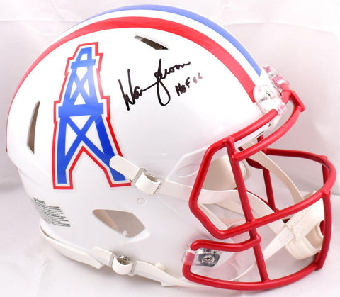 Warren Moon Signed Houston Oilers F/S Speed Authentic Helmet w/HOF-BeckettW Holo