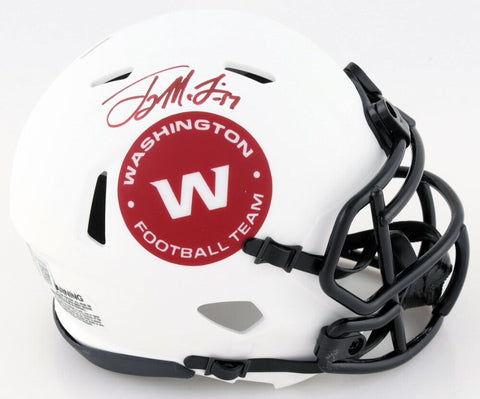 TERRY McLAURIN SIGNED WASHINGTON FOOTBALL TEAM COMMANDERS LUNAR MINI HELMET BAS