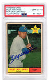 Billy Williams Signed Cubs 1961 Topps Baseball Rookie Card #141 (PSA / Auto 10)