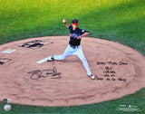 Shane Bieber Signed Cleveland Indians 16X20 Pitching Mound w/ 4 Insc - BA W Holo