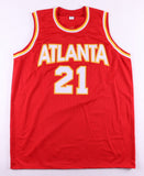 Dominique Wilkins Signed Atlanta Hawhs Jersey (JSA COA) 9xNBA All Star Forward