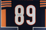 MIKE DITKA (Bears navy TOWER) Signed Autographed Framed Jersey JSA