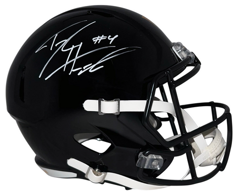 TAYLOR HEINICKE SIGNED WASHINGTON COMMANDERS BLACK FULL SIZE HELMET BECKETT