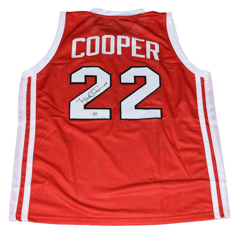 MICHAEL COOPER AUTOGRAPHED NEW MEXICO LOBOS #22 BASKETBALL JERSEY TRISTAR